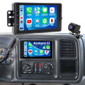 Car Radio for GMC Sierra 1500/2500/3500 2003-2006, Chevy Silverado 1500/2500/3500 2003-2006, Tahoe/SSR 2003-2006, Impala 2000-2005, 7" Touch Screen Stereo, Carplay Android Auto GPS FM BT WiFi Camera