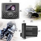 Powersports UTV Stereo AM/FM with Bluetooth Streaming 3 Zone, Compatible to Rear View Camera, External Amplifier Switch on/Off