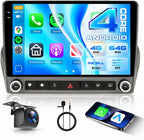 [4G+64G] Android Car Stereo for Chevy Camaro 2008-2015, Wireless Carplay &Android Auto 9 Inch Touch Screen Radio, GPS, Double Din, Mirror Link, Bluetooth, DSP, EQ, WiFi, FM RDS, Camera