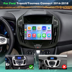 Android 13 Car Stereo Radio for Ford Transit/Tourneo Connect 2014-2018 9 Touch Screen Car Radio with Carplay Android Auto GPS Navigation AHD SWC Backup Camera, 2+32G (9 Inch)
