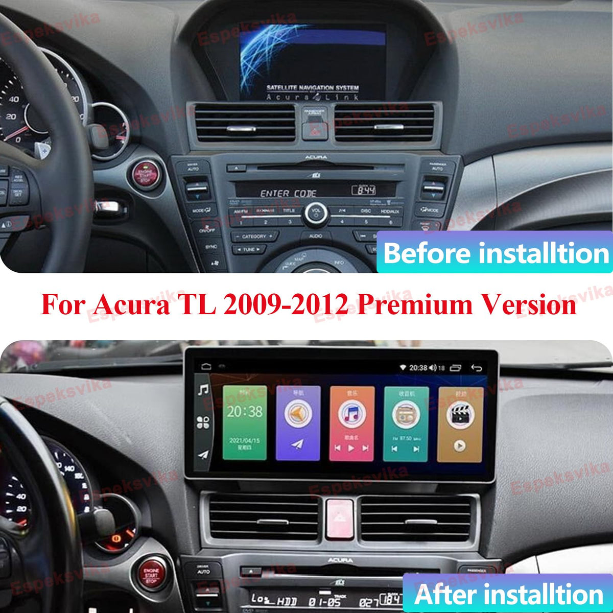 12.3 inch Android 13 Car Stereo Radio for Acura TL 2009-2012