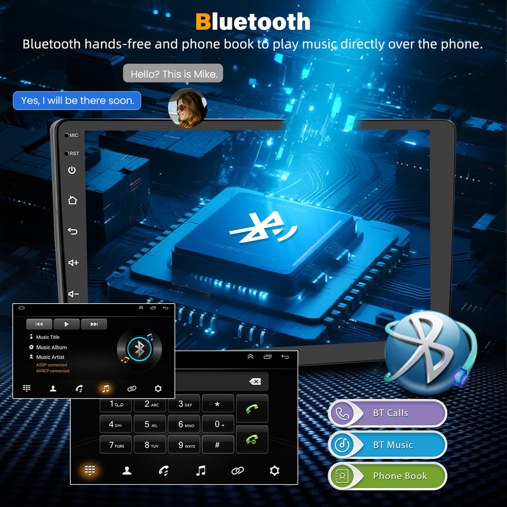 2+32G Android 13 Car Stereo for Ford Explorer 1998-2005 with Wireless CarPlay Android Auto, 7 Inch Touchscreen Car Radio Player Audio Receivers Headunit with GPS Navigation Mirror Link WiFi