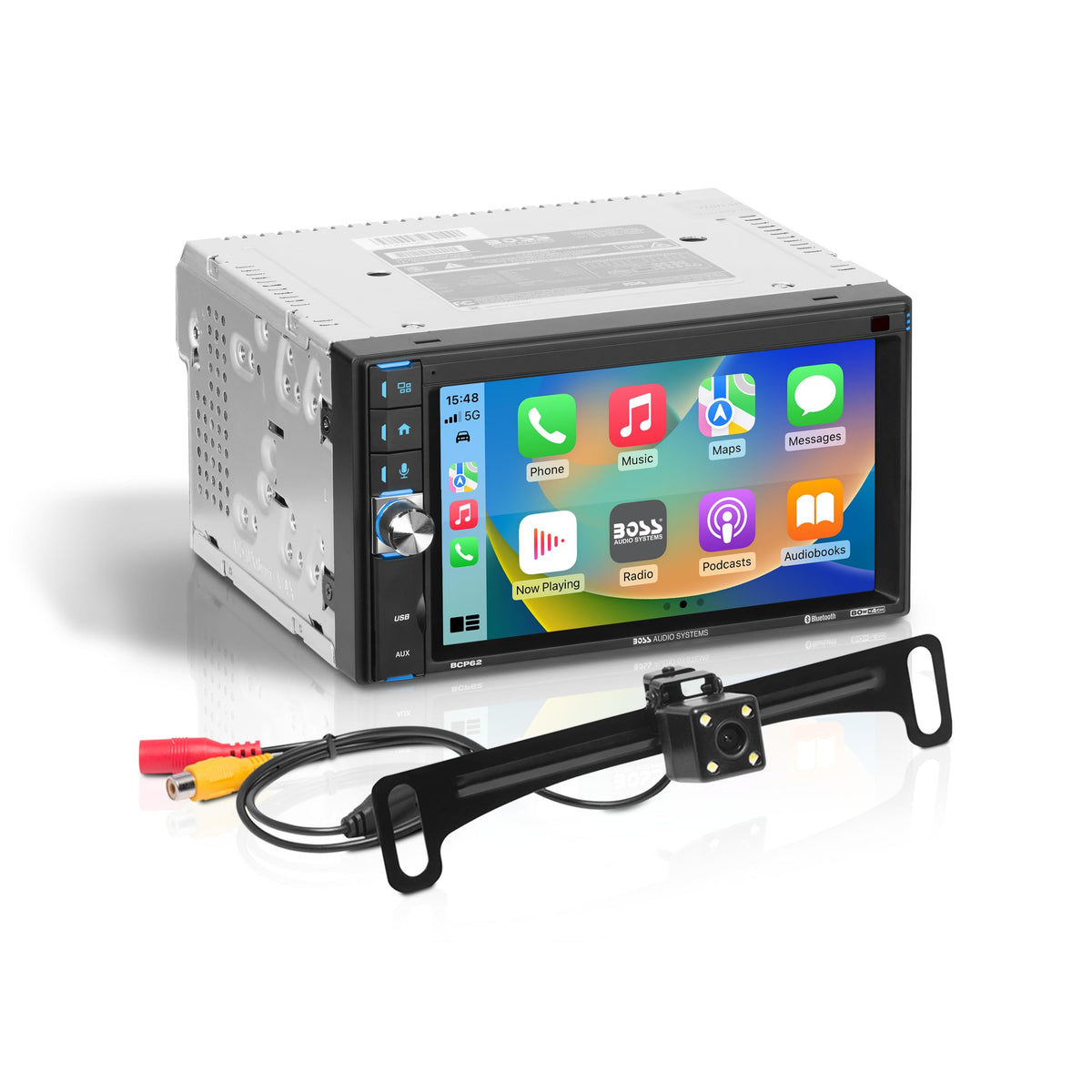 BOSS Audio Systems BCP62-RC 6.2 Inch CarPlay Only Car Stereo, Backup Camera