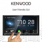 KENWOOD DDX9707S 6.95" Capacitive Touch Screen DVD Multimedia Receiver with Apple CarPlay & Android Auto
