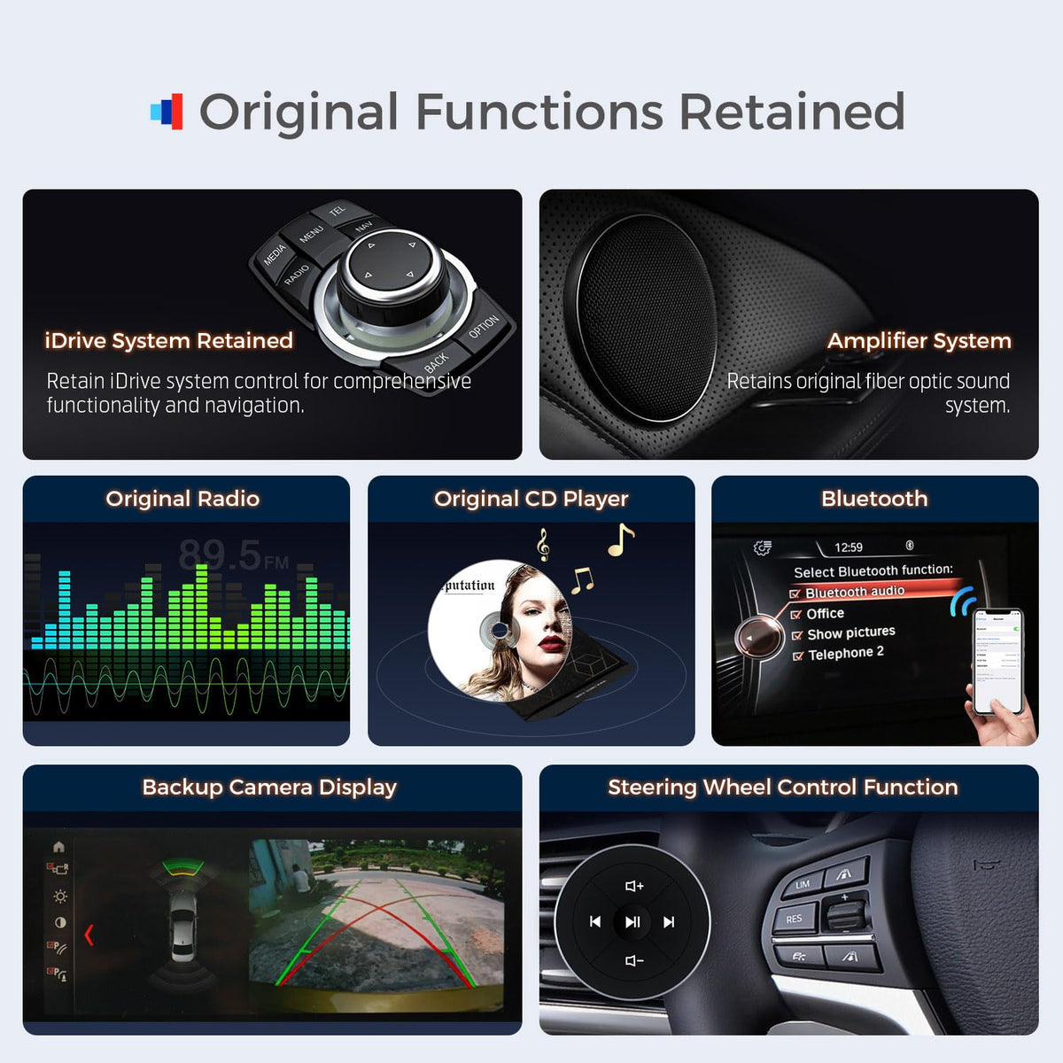 XTRONS 14.9 Inch Android 14 Car Stereo for BMW X5 F15 X6 F16 (2014-2017) with NBT System, 2K IPS Touch Screen 8+256 GB Global 4G LTE Car Radio GPS Navigation Support Wireless CarPlay Android Auto
