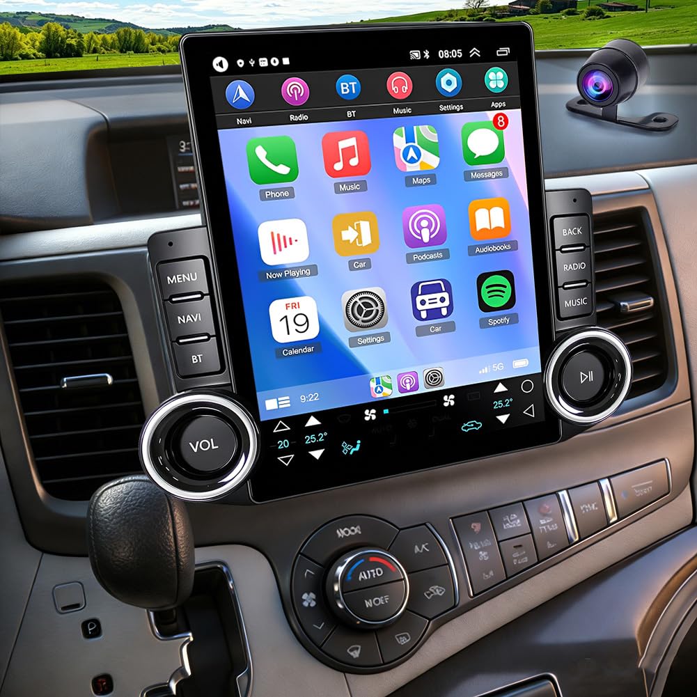 4+64G Android 15 9.7 inch Car Radio Stereo for Toyota Sienna 2012-2020