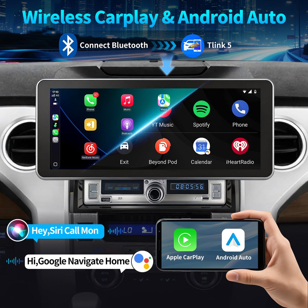 12.3 inch Car Radio for Toyota Tundra 2014-2021 Upgrade Carplay