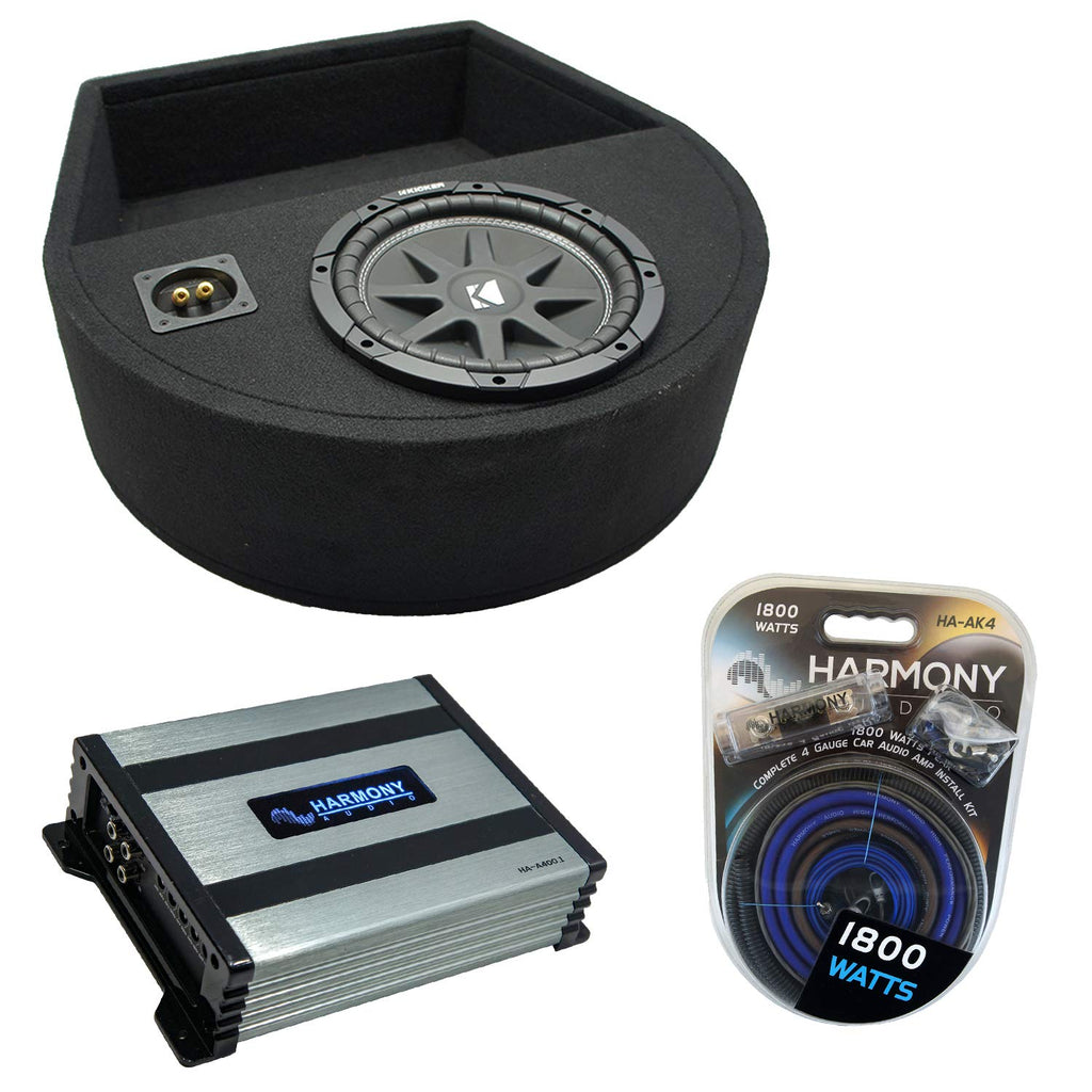 Kicker Comp C10 Spare Tire Subwoofer Amp Package HA-A400.1 Sub Box 10"