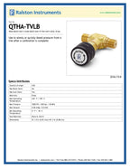 Ralston Instruments QTHA-TVLS Male Quick-test x male Quick-test in-line vent valve
