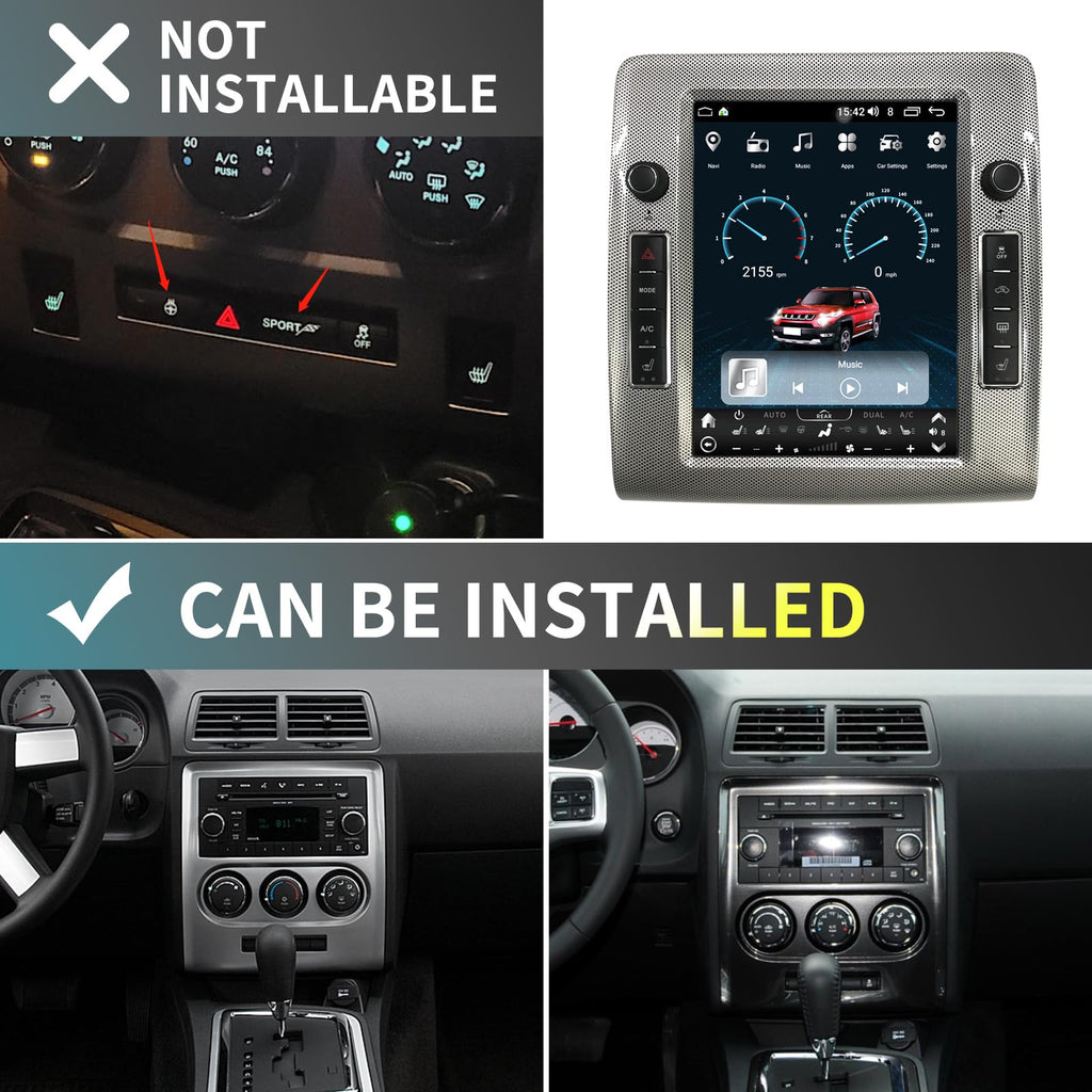 Car Radio Stereo for Dodge Challenger 2008-2014 Replacement
