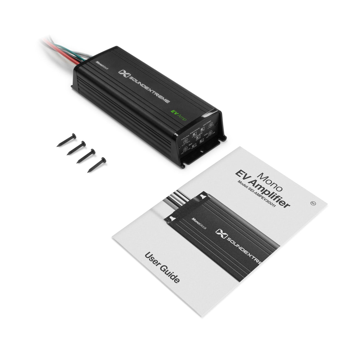 by ECOXGEAR 1-Channel Mono EV High Definition Amplifier Marine Grade Compact Class D 750W Peak Output Waterproof Dustproof for 48V to 72V Electric Vehicles Only