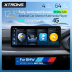 XTRONS 12.3 Inch Android 14 Car Stereo for BMW X5 F15 X6 F16 2017 2018 2019 NBT EVO System, IPS Touch Screen 4+64GB Global 4G Car Radio GPS Navigation Support Wireless Car Play Android Auto