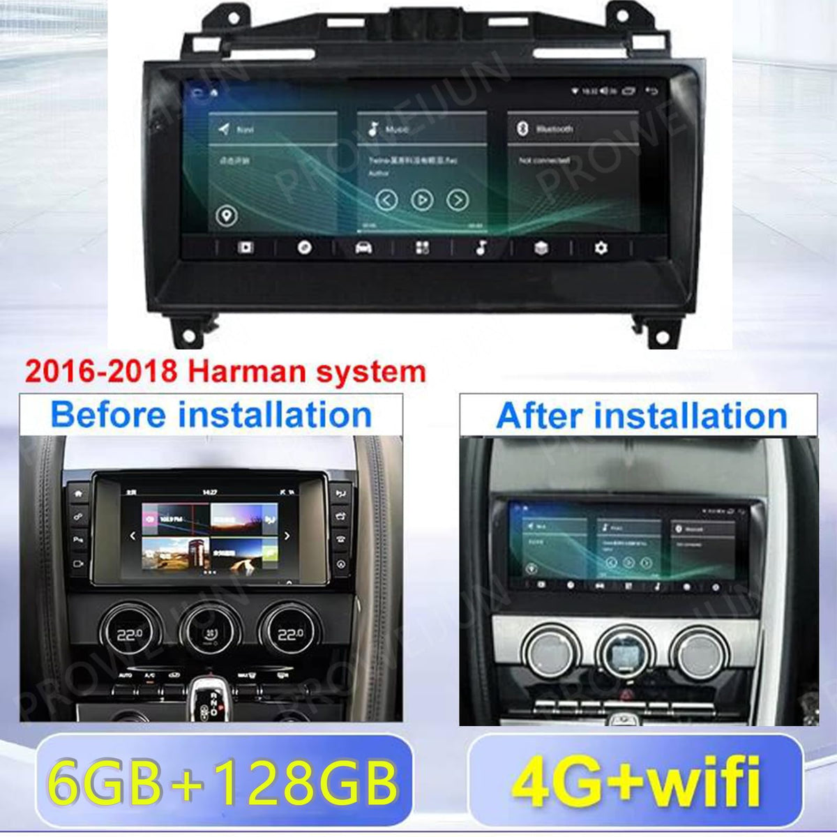 10.25 Inch Car Radio Stereo for Jaguar F Type 2016 2017 2018 Harman System