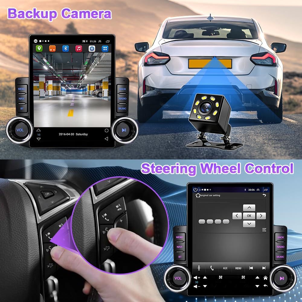 4+64G Android 15 9.7 inch Car Radio Stereo for Toyota Sienna 2012-2020