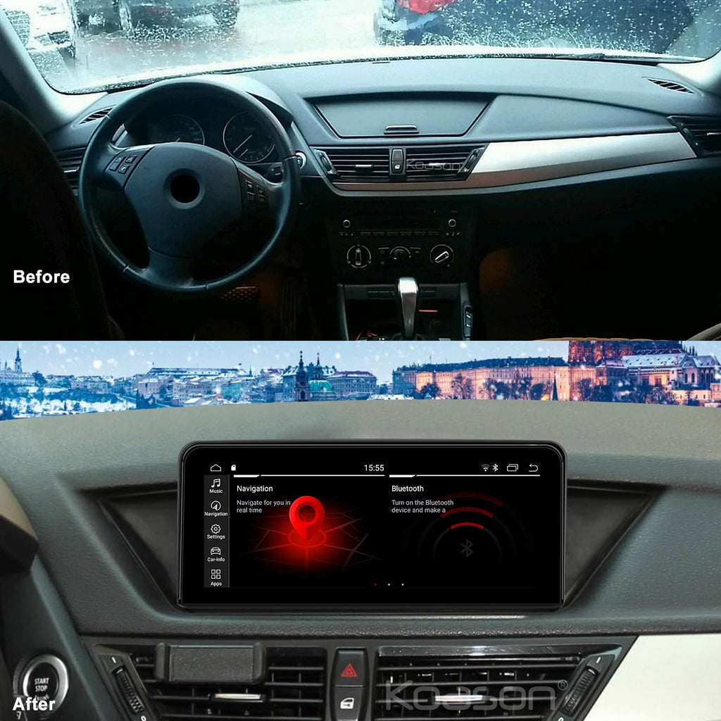 KOASON 10.25inch Screen Upgrade Car Stereo for BMW X1 E84 (2009-2015), Car Radio with Wireless CarPlay Android Auto GPS Navigation