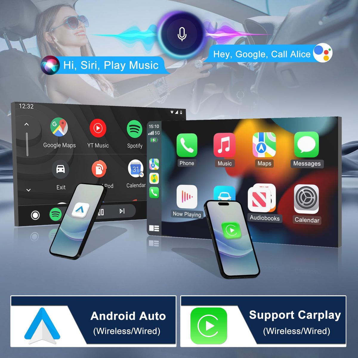 2+64G Car Stereo Radio for Ford Mustang 1994-2004 CarPlay Android Auto