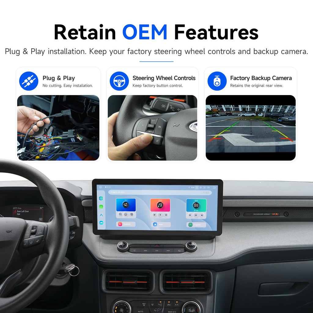 Dasaita 12.3'' Head Unit for Ford Maverick 2021-2023 Upgrade to 8GB+256GB