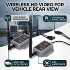 Wireless Backup Camera Video Transmitter and Receiver, 2.4G Wireless Video Transmitter Receiver, Backup Camera 200 300m Range AHD TVI CVI 1080P 720P with Transmission