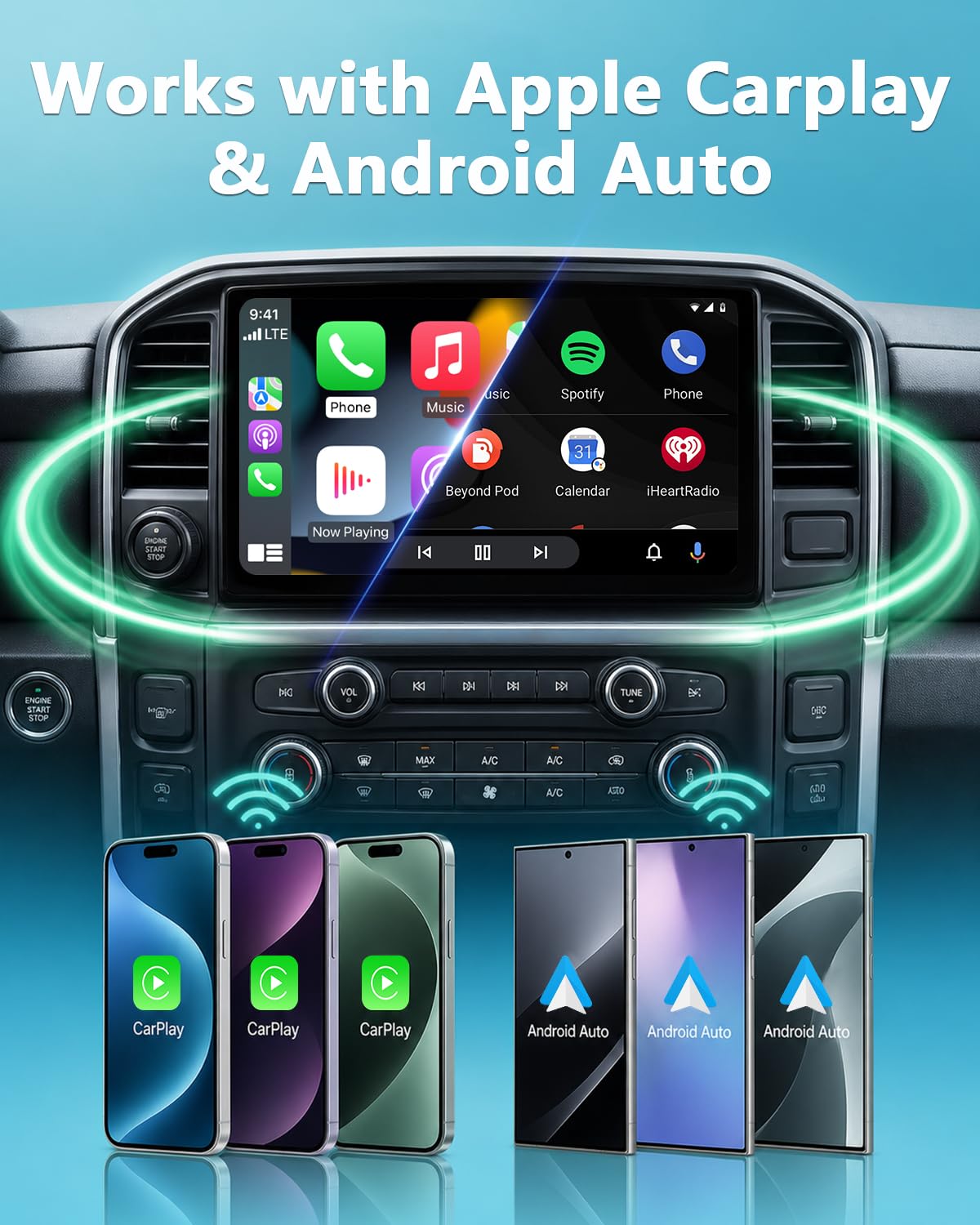 Wireless CarPlay for Ford Sync 3 USB Hub for Apple Carplay & Android Auto