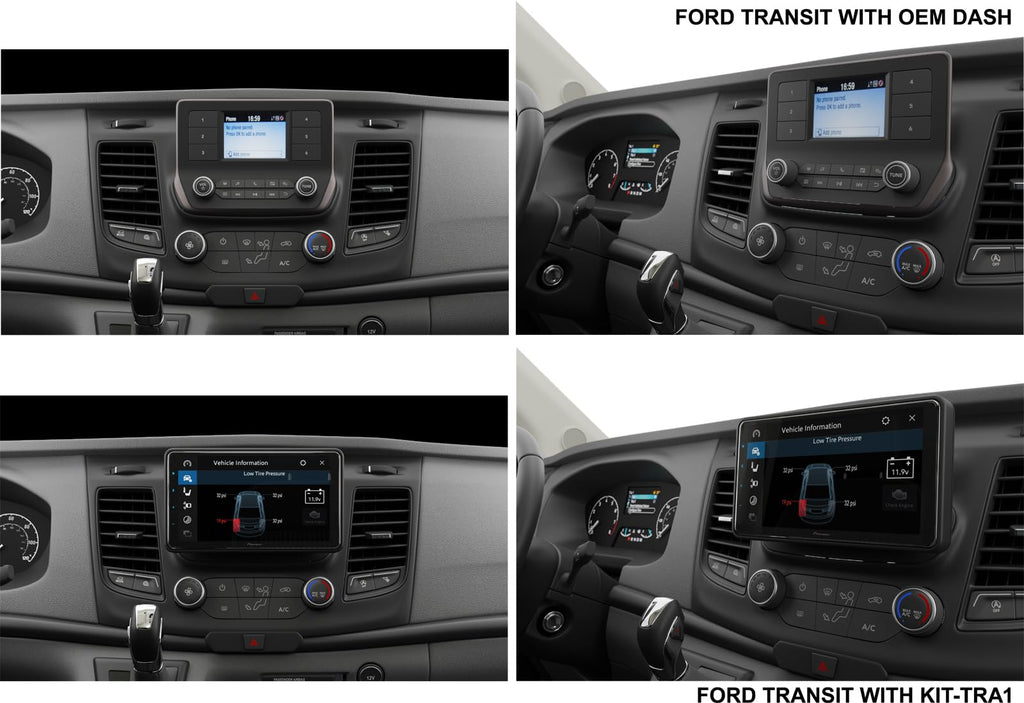 Idatalink Maestro KIT-TRA1 Dash Kit for OEM Radio Replacement in Select 2020+ Ford Transit Vehicles, Includes Plug & Play T-Harness (ADS-MRR or ADS-MRR2 Module Also Required)