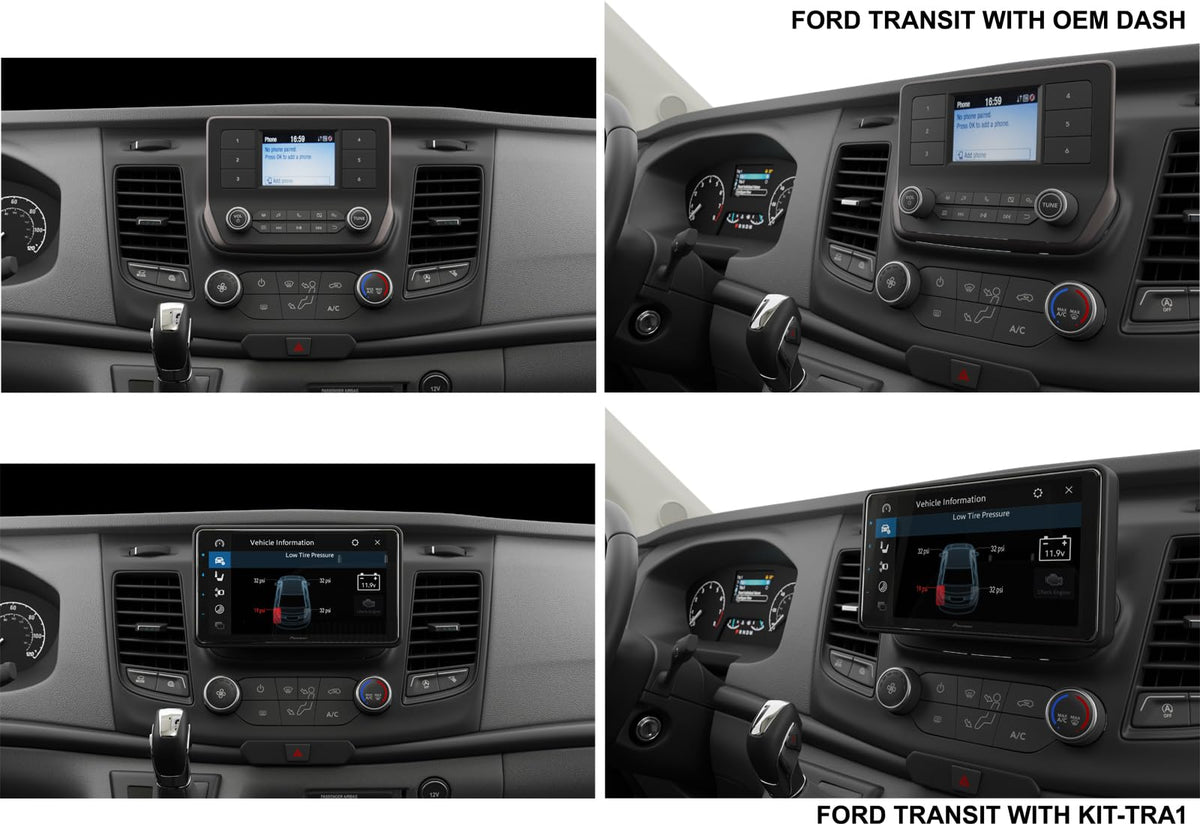 Idatalink Maestro KIT-TRA1 Dash Kit for OEM Radio Replacement in Select 2020+ Ford Transit Vehicles, Includes Plug & Play T-Harness (ADS-MRR or ADS-MRR2 Module Also Required)