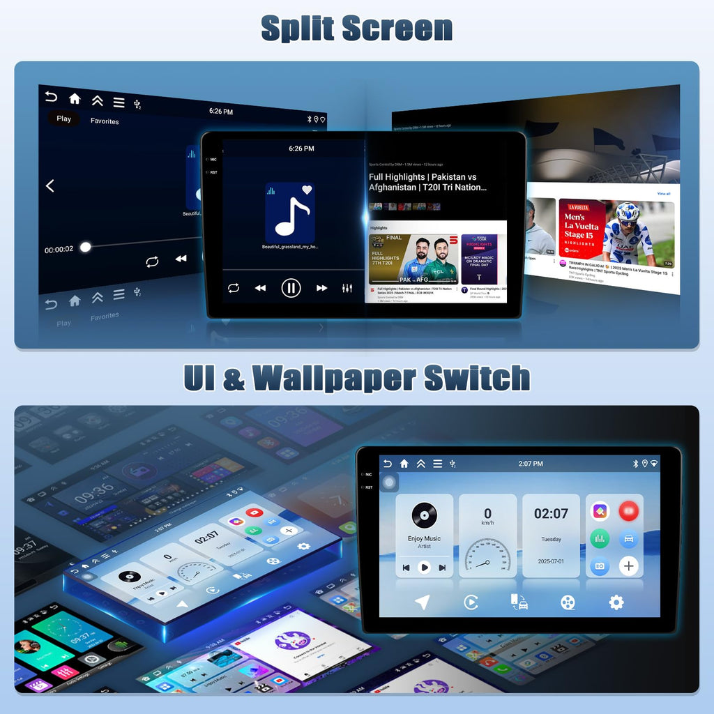 SIXTOP 4G+128G Android Car Stereo for Mitsubishi Outlander 2014-2019 Wireless CarPlay Android Auto, 10.1" InCell 1280 * 720 Touchscreen,GPS Navigation,Bluetooth 5.0, FM/RDS, SWC, EQ + AHD Rear Camera