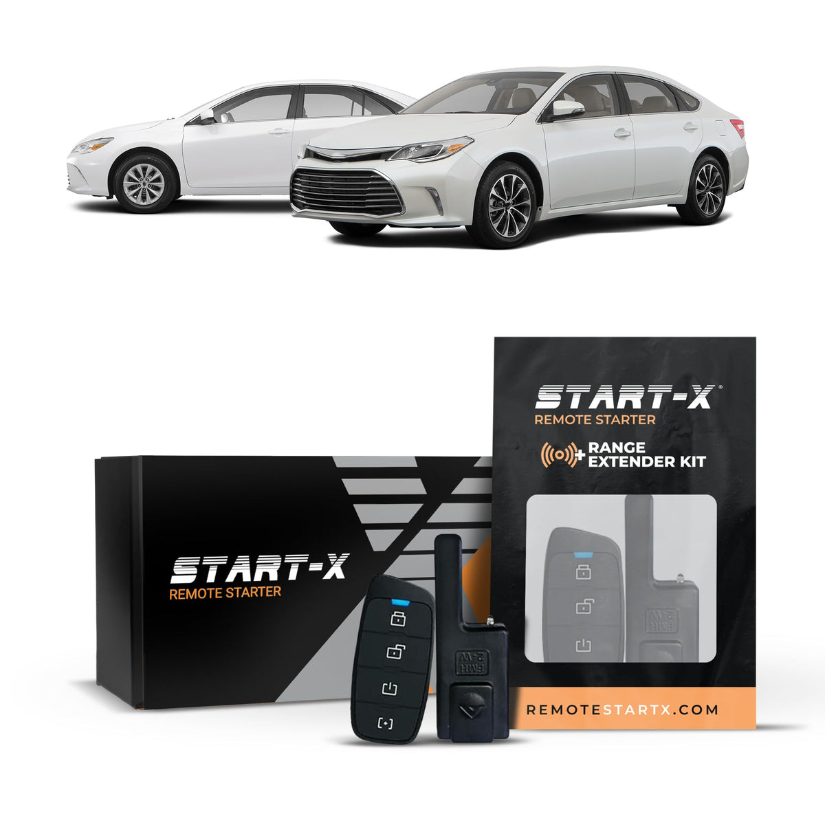 Start-X Remote Starter Kit + 3000ft 2 Way Range Extender for Toyota Avalon (2013, 2014, 2015, 2016, 2017, 2018), Camry (2012-2017) Vehicles with Push-to-Start Ignition