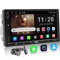 A5L 7'' Android Double DIN Car Stereo with 1080P Front Dash Cam, Wireless CarPlay & Android Auto, DSP 24-Band EQ, HDMI Out, FM/AM/SS Radio, WiFi/BT/USB Tethering, GPS Track,AI Voice Control