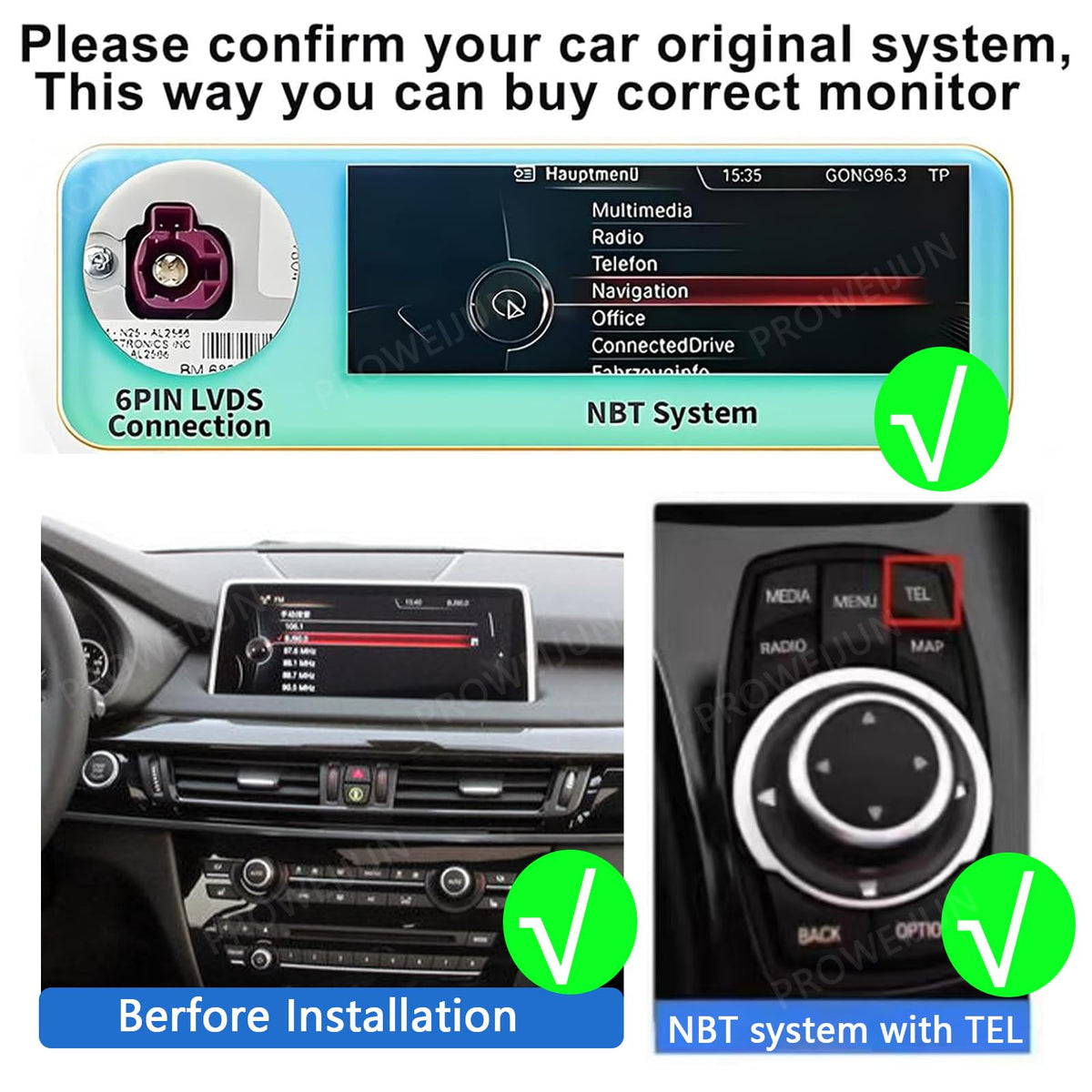 14.9" Car Radio Stereo for BMW X5 X6 F15 F16 2014-2017,NBT System 8+128G