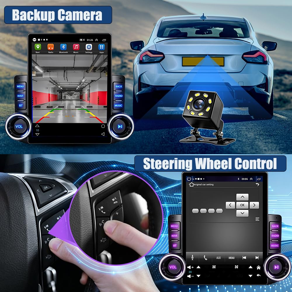 4+64G 9.7 inch Android 15 Car Radio Stereo for Ford F150 Raptor 2013–2014