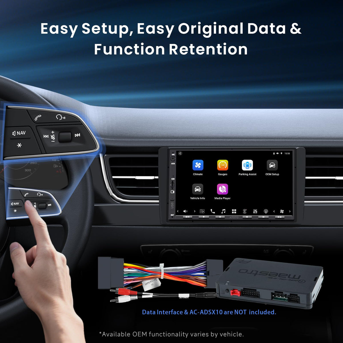 X10 7" Double-DIN Android Car Stereo, 8G+128G in-Dash Nav, Backup Cam w Recording, AI Agent & AI Vision, Re-Mote LiveView, 4G LTE, 7.1.2-Ch Audio, HDMI in, Wireless CarPlay/Android Auto