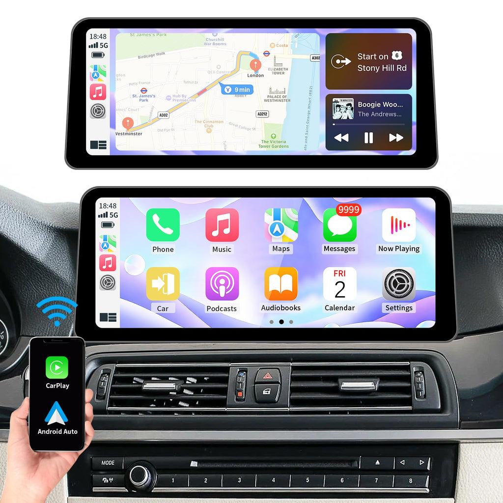 10.25 Inch Wireless CarPlay Touchscreen for BMW 5 Series CIC System