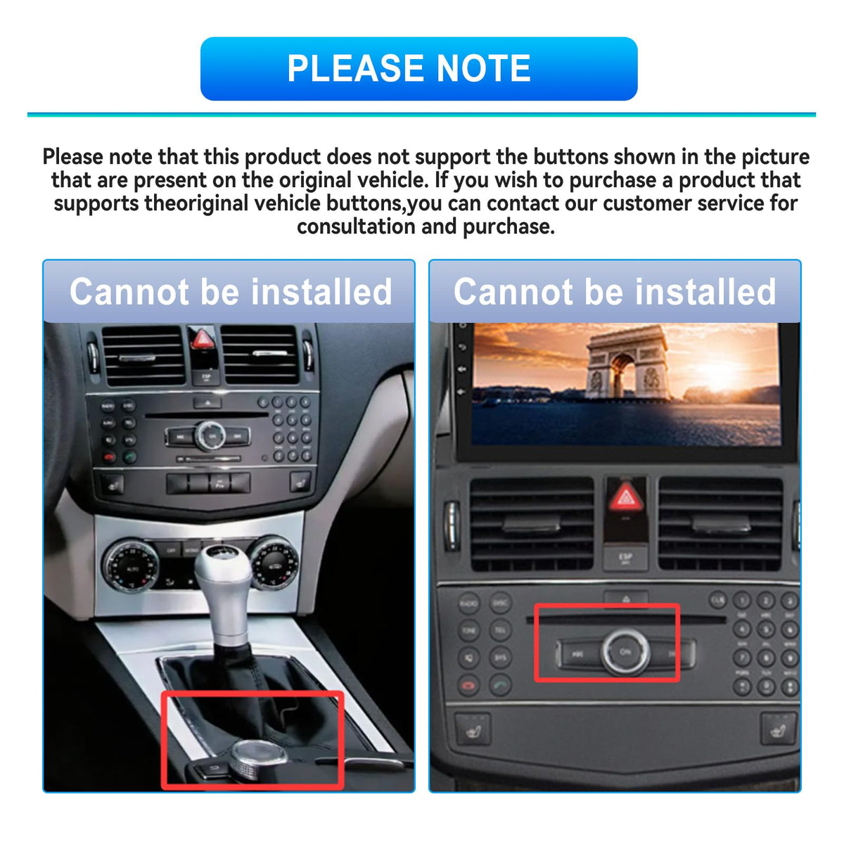 4G+128G Rimoody Car Radio Stereo for Mercedes Benz C-Class C300 C350 W204