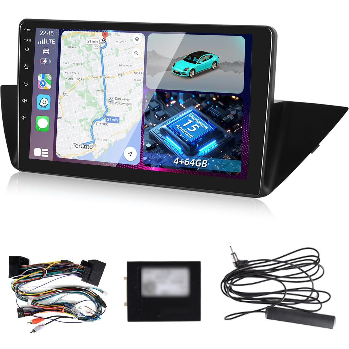 NHOPEEW [4+64G] for BMW X1 E84 2009-2015 Upgrade Android 15 Radio, 10.1 inch IPS Touchscreen Car Stereo - Wireless Carplay and Android Auto, Custom Homepage, 5G/WiFi, GPS, DSP/EQ, SWC + Backup Camera