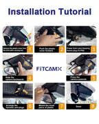 Fitcamx Front 4K+Rear 1080P Dash Cam Adapts for Hyundai IONIQ 5 2022-2024, Has 6 Vents (contained 2 Cables), OEM Look, 2 Way HD Video, WiFi & APP, Loop Recording, G-Sensor, Easy to Set, 128GB Card