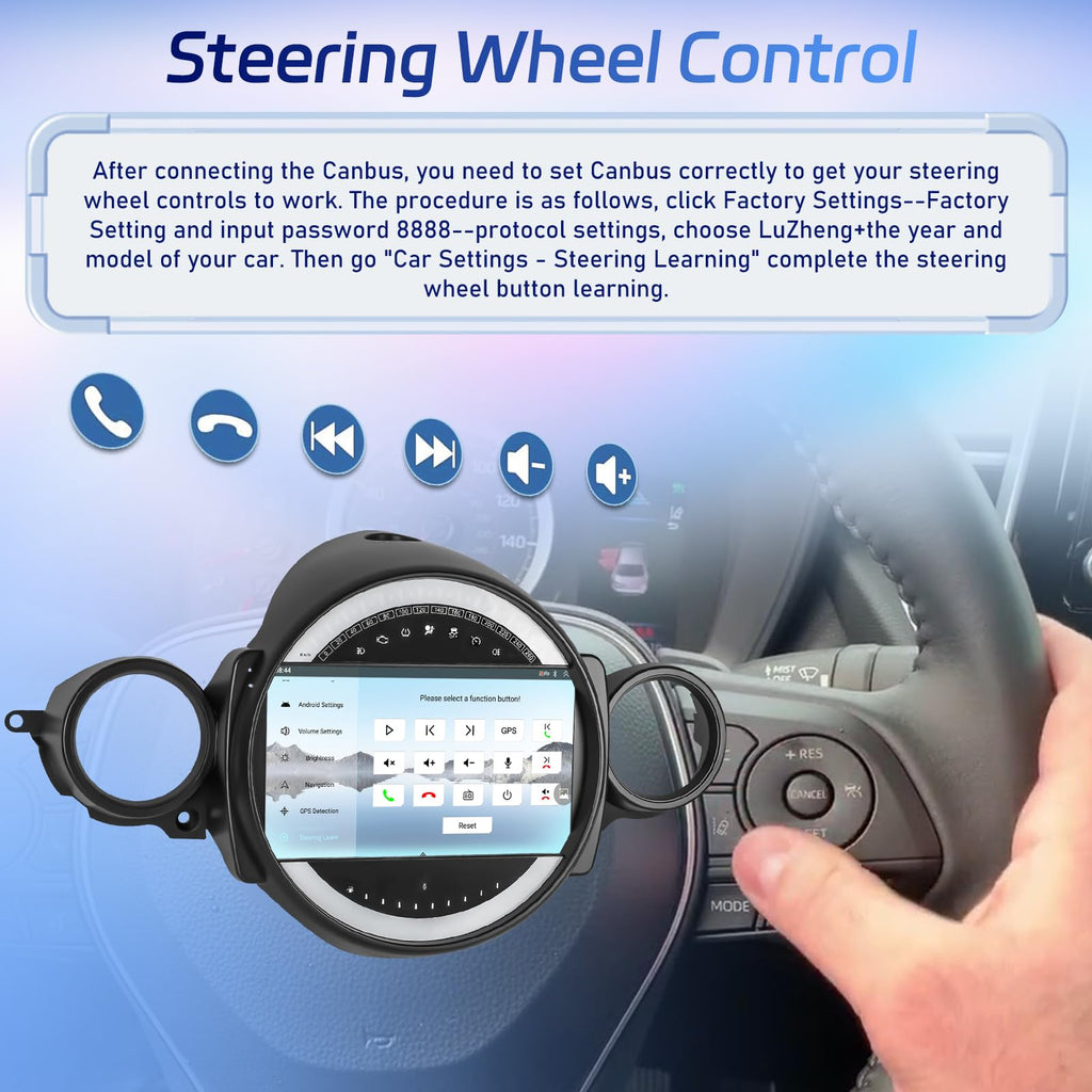 [8Core 4+64G] Android Car Radio for Mini Cooper R56 2007-2014 9 Inch Screen