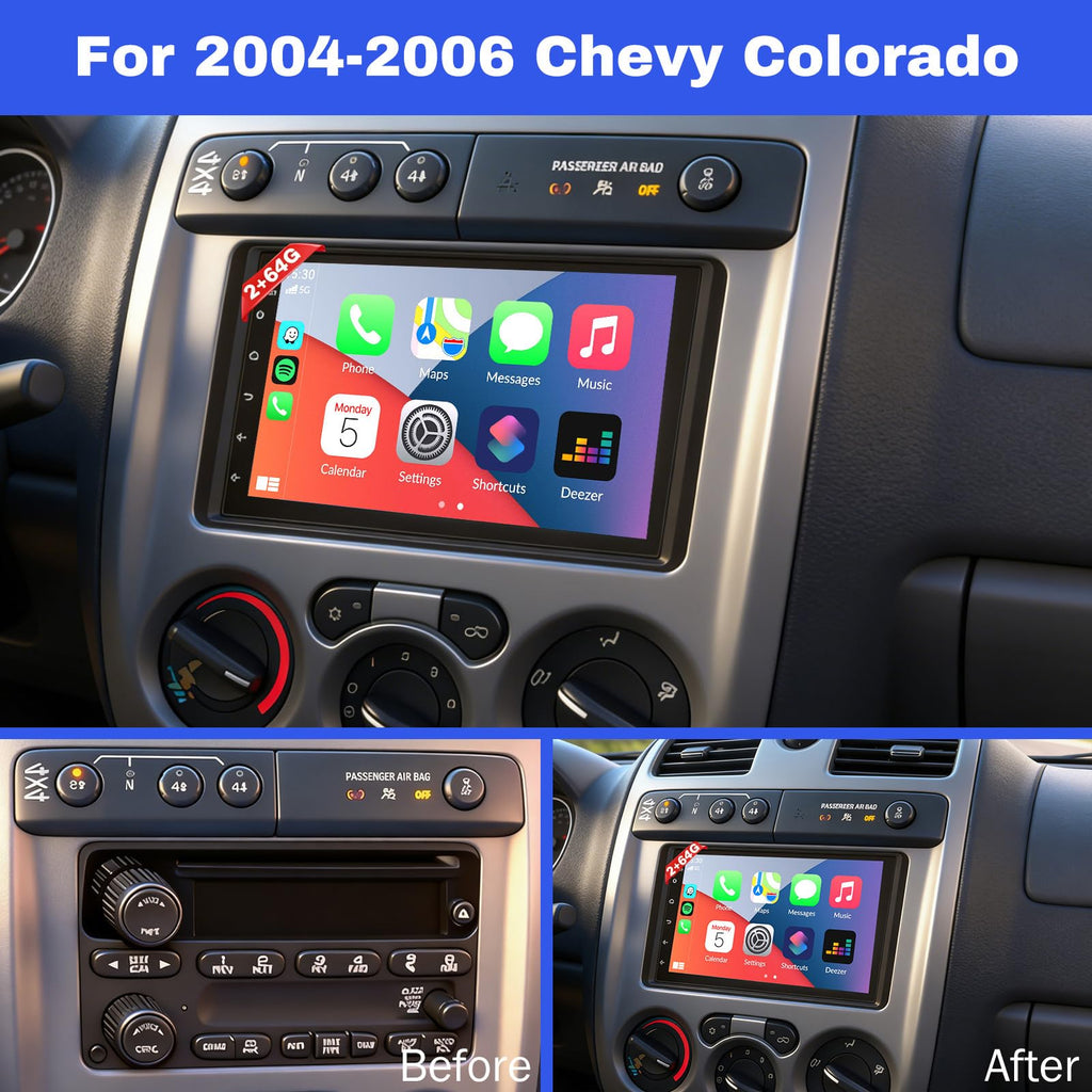 7" Android 15 Car Stereo Radio for 2004-2006 Chevy Blazer Trailblazer