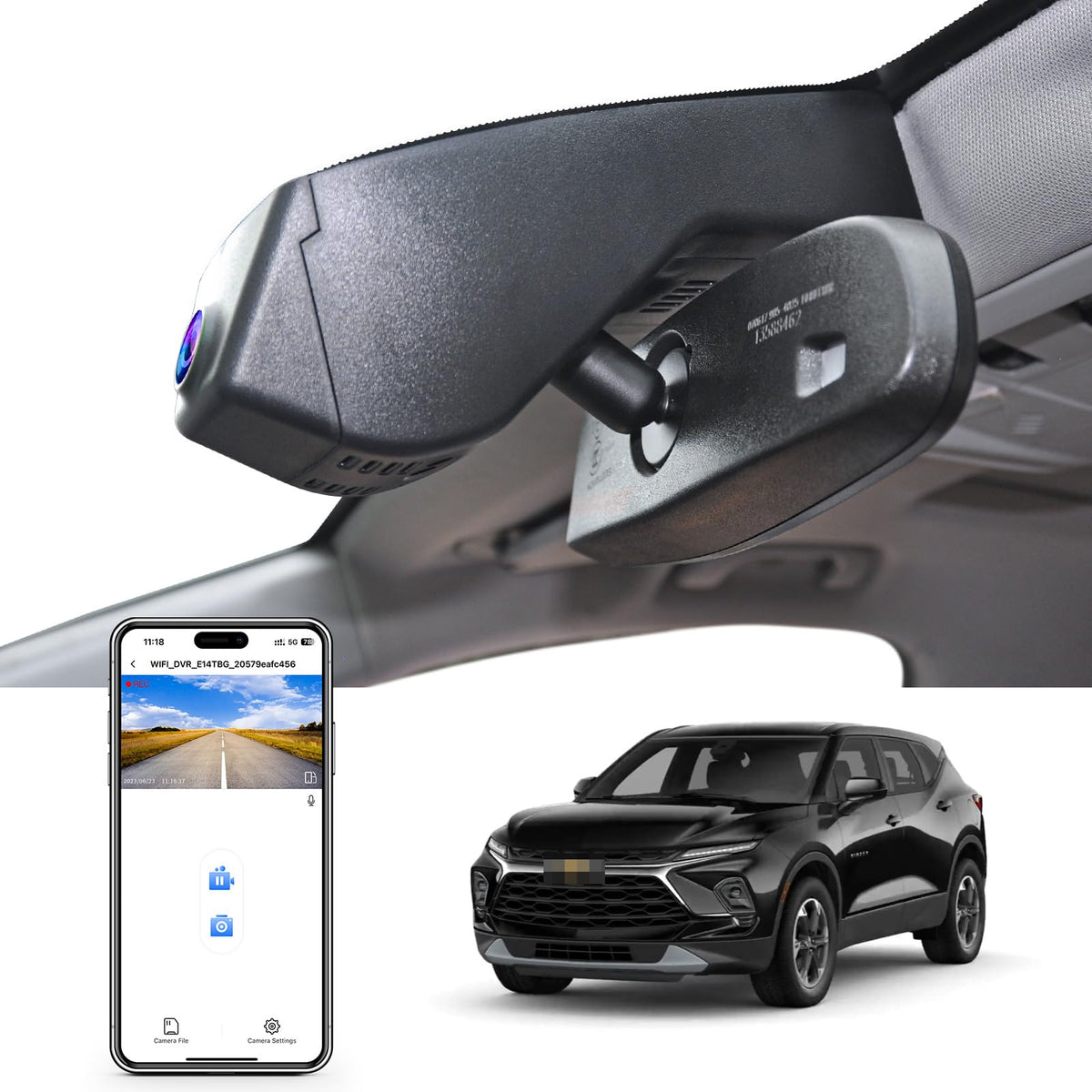 Mangoal 4K Dash Cam Custom for Chevy 5th Gen Blazer 2019-2026(Model A)