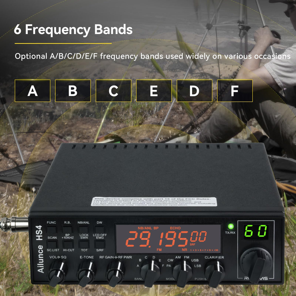 Retevis Ailunce HS4 10 Meter Radio, SSB CW AM FM PA Ham Radio Base Station