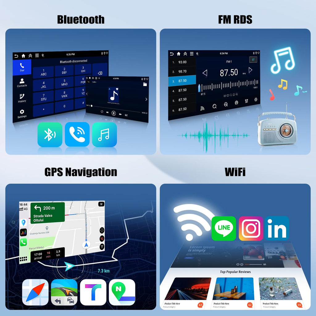 4G+64G Android Car Stereo for Dodge Charger 2011 2012 2013 2014 Car Radio with Wireless Carplay Android Auto 9 Inch Touch Screen Head Unit Replacement Backup Camera WiFi GPS FM RDS Bluetooth