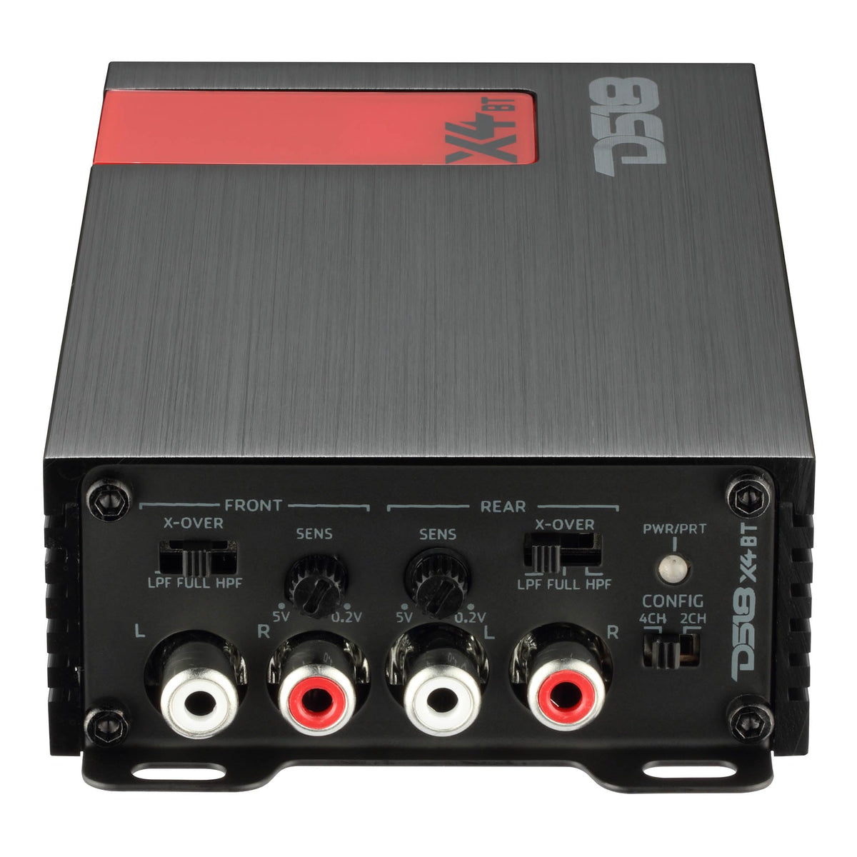DS18 X4BT 4-Channel Bluetooth Amplifier with Bluetooth 5.1 Streaming Built-in – Ultra Compact Class D Full-Range Amp, Play Music Wirelessly from Your Phone, 4 x 70W Rms, Motorcycle & Car Audio