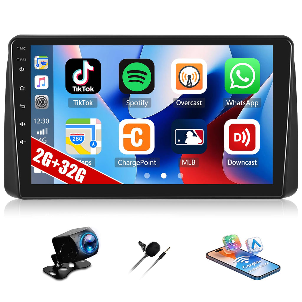 8 Core 6+128G Android Car Radio for Dodge Grand Caravan 2011-2020 Chrysler Town & Country 2011-2016 Grand Voyager 2011-2015 CarPlay Android Auto 1080P Backup Camera 9” Touchscreen WiFi GPS Bluetooth