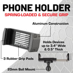 Bulletpoint RubiGrid Metal Dash Mount with 2 Phone Holders Bundle Compatible with 2023+ Chevrolet Colorado & GMC Canyon