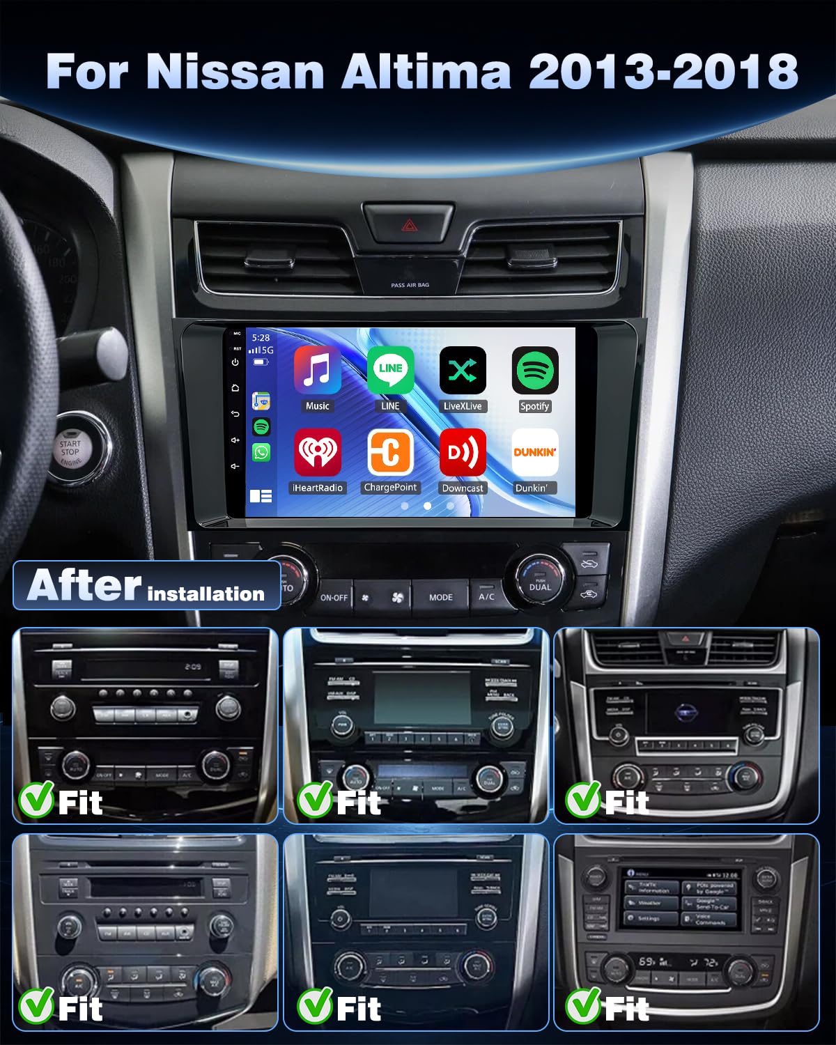 4+64G Upgrade Car Stereo Radio for Nissan Altima 2013-2018
