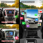 15.6 Inch Touch Screen Car Radio for Chevrolet Suburban Tahoe GMC Yukon 2014-2020 Upgrade Stereo Replacement Head Unit Multimedia Player Carplay Android Auto GPS Navigation (OEM 4.2 Inch Screen)
