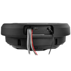 NVX QBSTA 900W Max (300W RMS) 11" Powered Spare Tire Subwoofer Box with Built-in Amp and Remote Bass Knob, Easy to Install in Cars