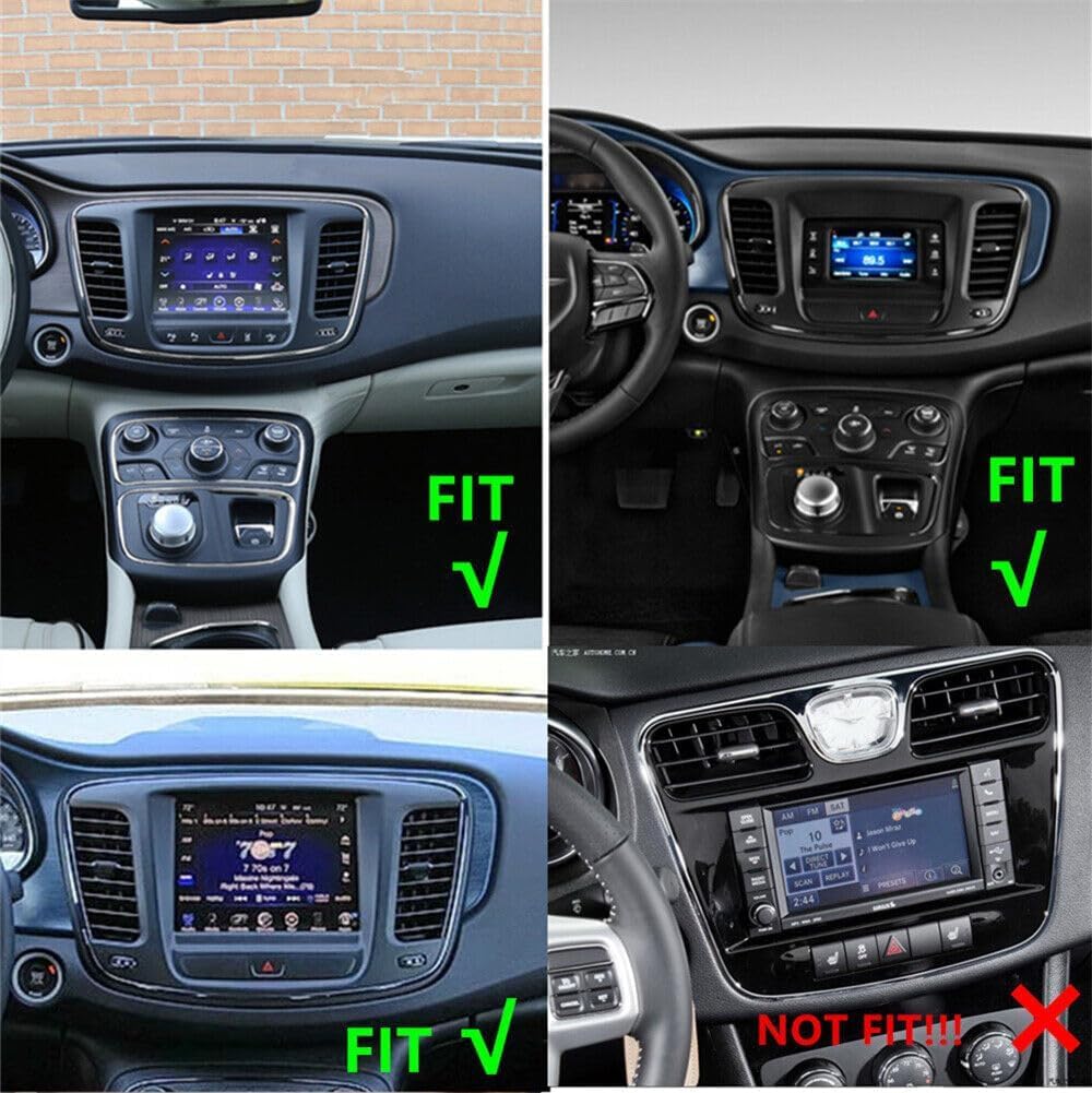 Double Din Car Stereo for Chrysler 200 200C 200S 2015-2019 w/Wireless Carplay & Android Auto, 9 Inch Touchscreen 2G+32G Android 14 Car Radio Receiver Head Unit GPS Bluetooth WiFi AHD Backup Camera