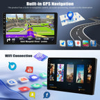 [8 Core 4G+64G] Car Radio for Dodge Journey 2011-2019 with Wireless Carplay Android Auto,9'' Touchscreen Android 15 Dodge Journey Car Stereo with WiFi/GPS Bluetooth FM/RDS 32EQ DSP+AHD Backup Camera