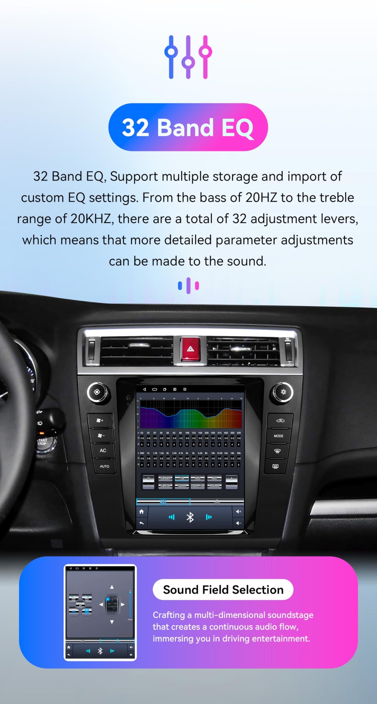 Android 14 Car Stereo for Subaru Legacy Outback (2015-2019), 8 Core 4G+64G GPS Navigation with 9.7 inch QLED Touchscreen via Carplay |Android Auto EQ SWC Bluetooth5.4 WiFi TPMS OBD2