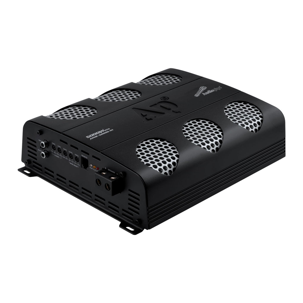 Audiopipe 3000 Watts Full Range Class D Mosfet Amplifier (APHF-3000D-H2), 4-Point Protection System, 2 Ohm, BTL Mode, Remote Bass Control Knob